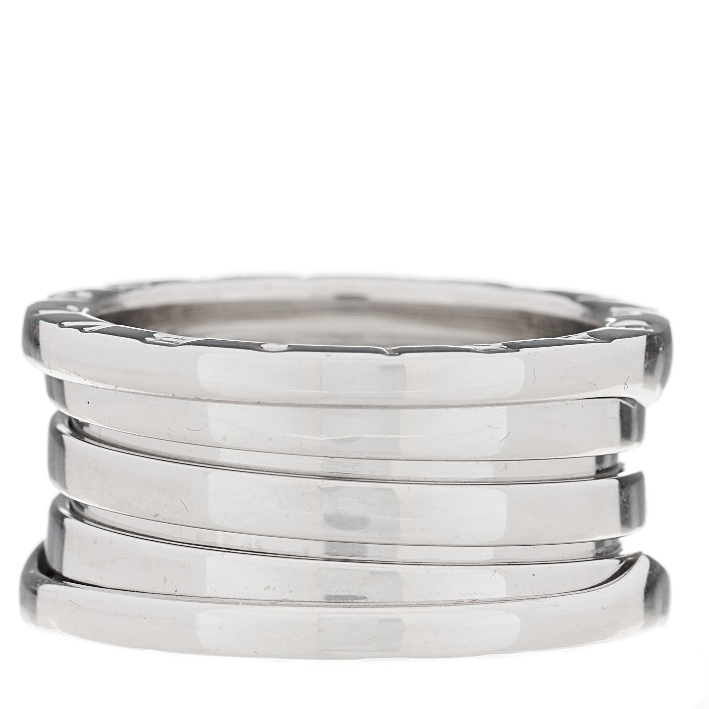 Bulgari 18K White Gold B.Zero1 Four-Band Ring 53 6.25 3 of 4