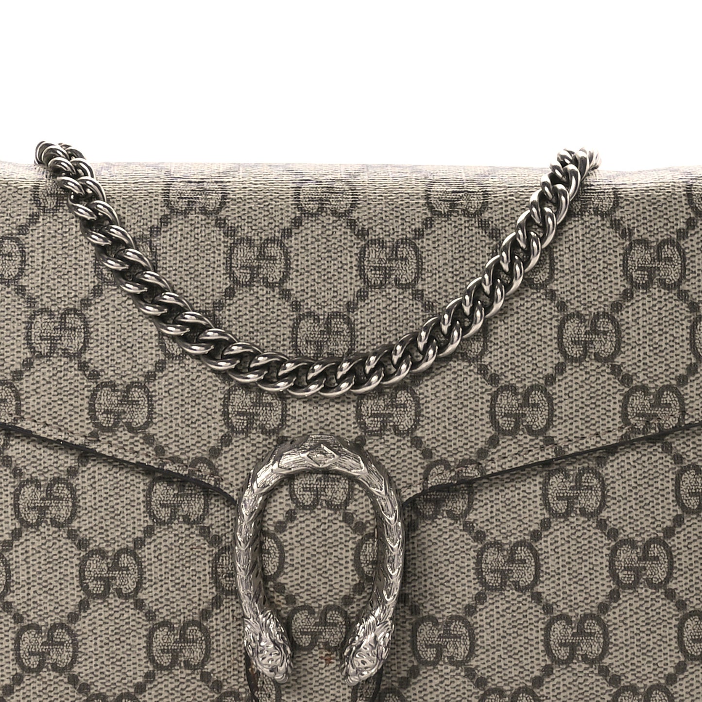 GG Supreme Monogram Mini Dionysus Chain Wallet Beige Taupe