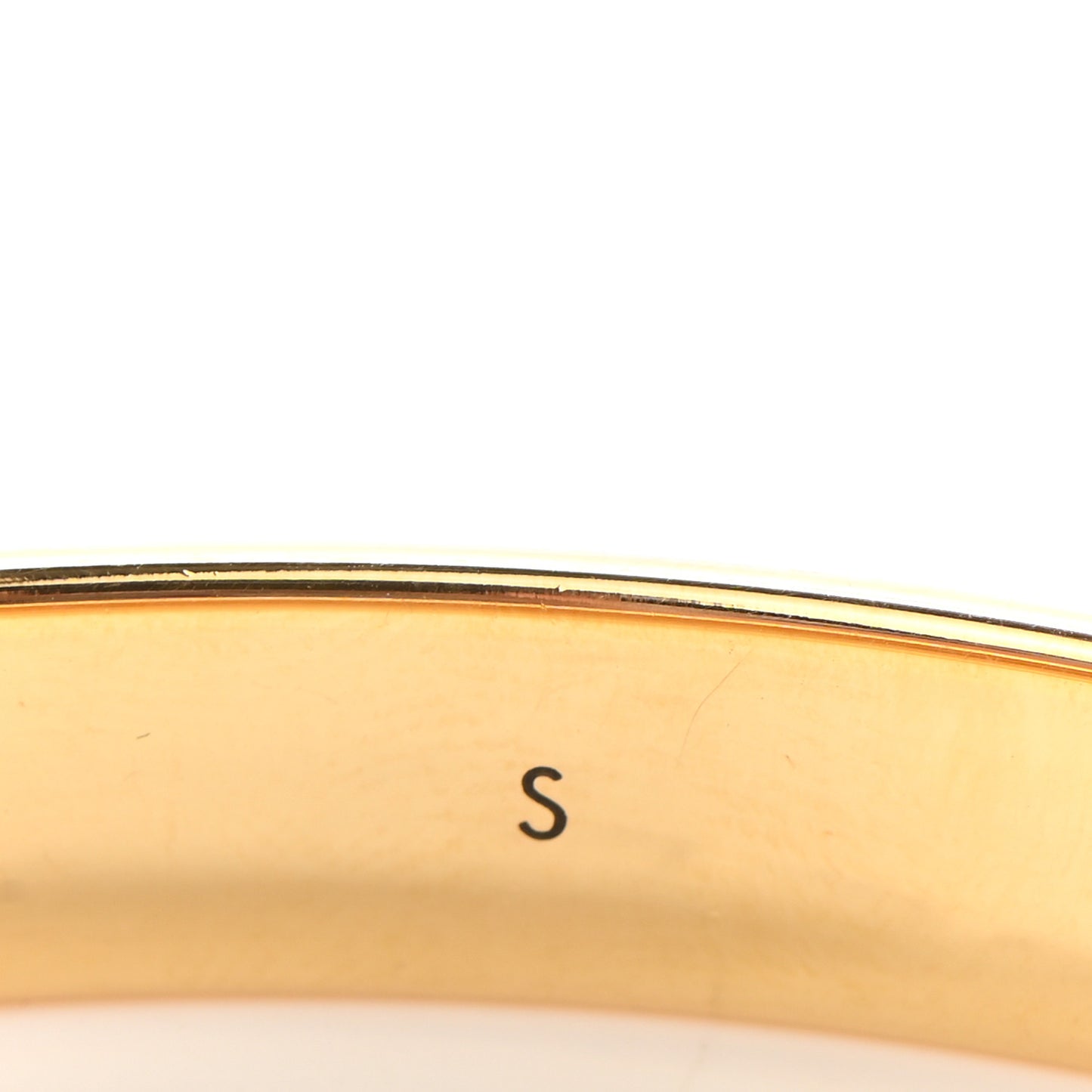 Brass Monogram Nanogram Cuff S Gold