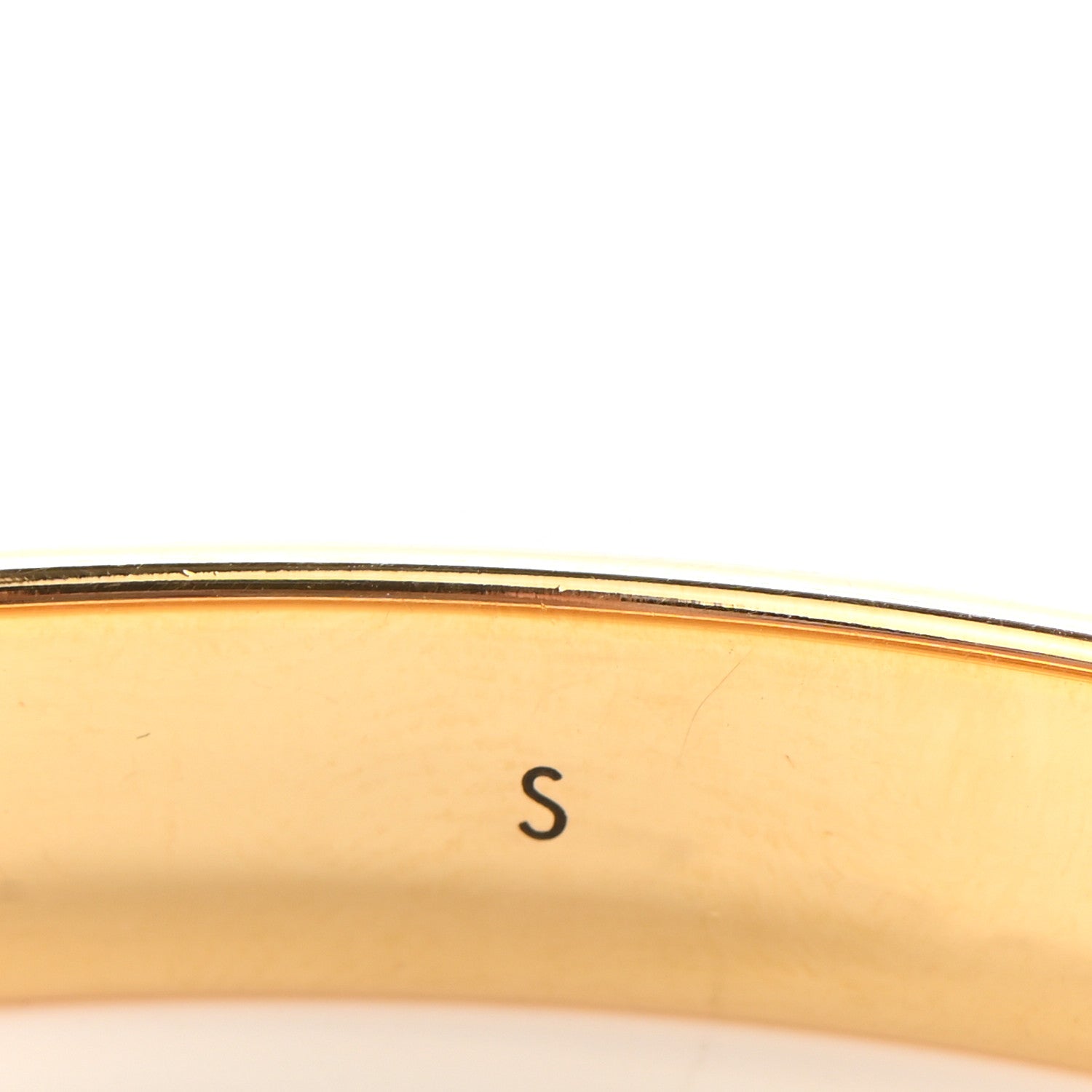 Louis Vuitton Brass Monogram Nanogram Cuff S Gold 4 of 7