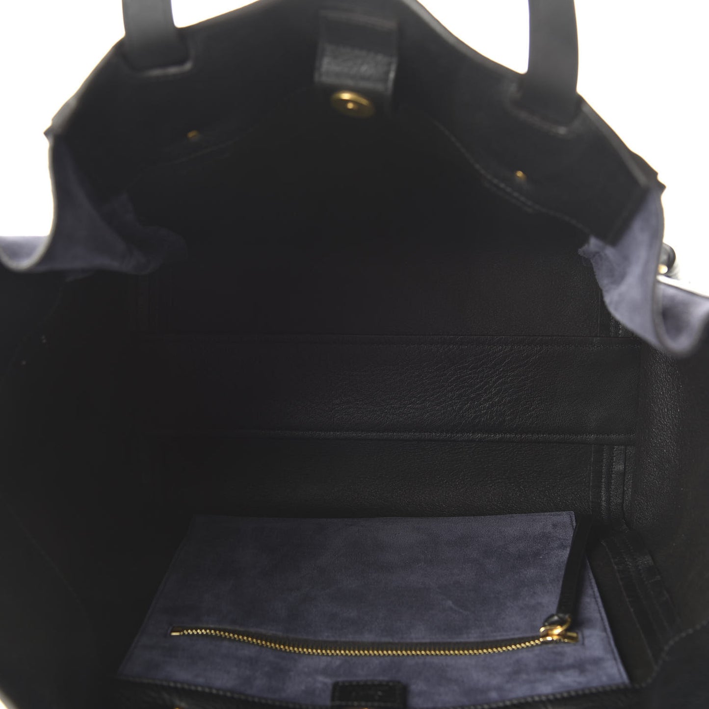 Smooth Calfskin Medium Milo Shopping Tote Black