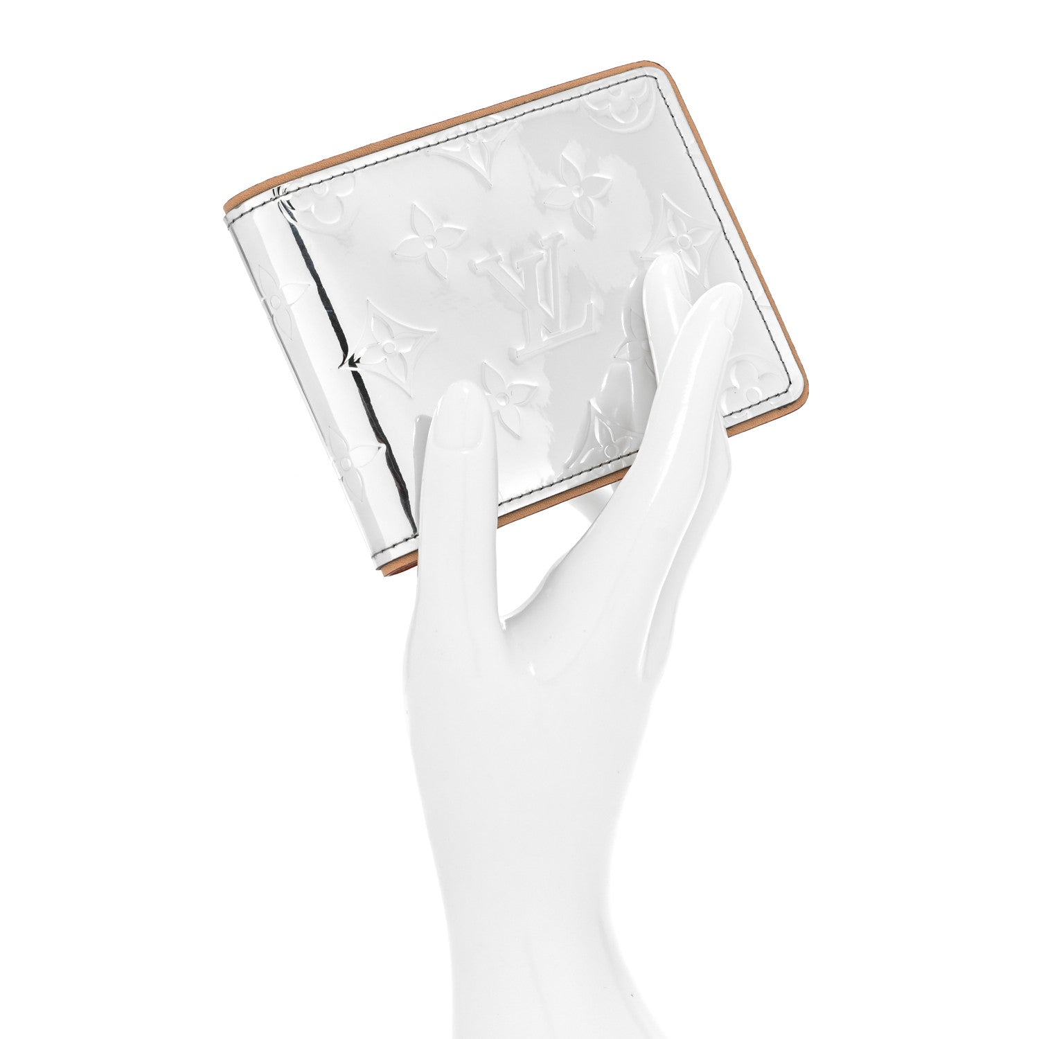 Louis Vuitton Monogram Mirror Slender Wallet Silver 2 of 7
