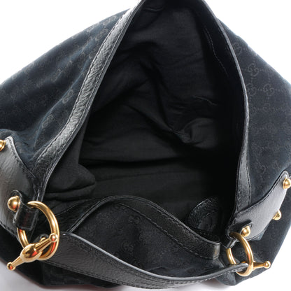 Gucci Monogram Large Jockey Hobo Black 5 of 7