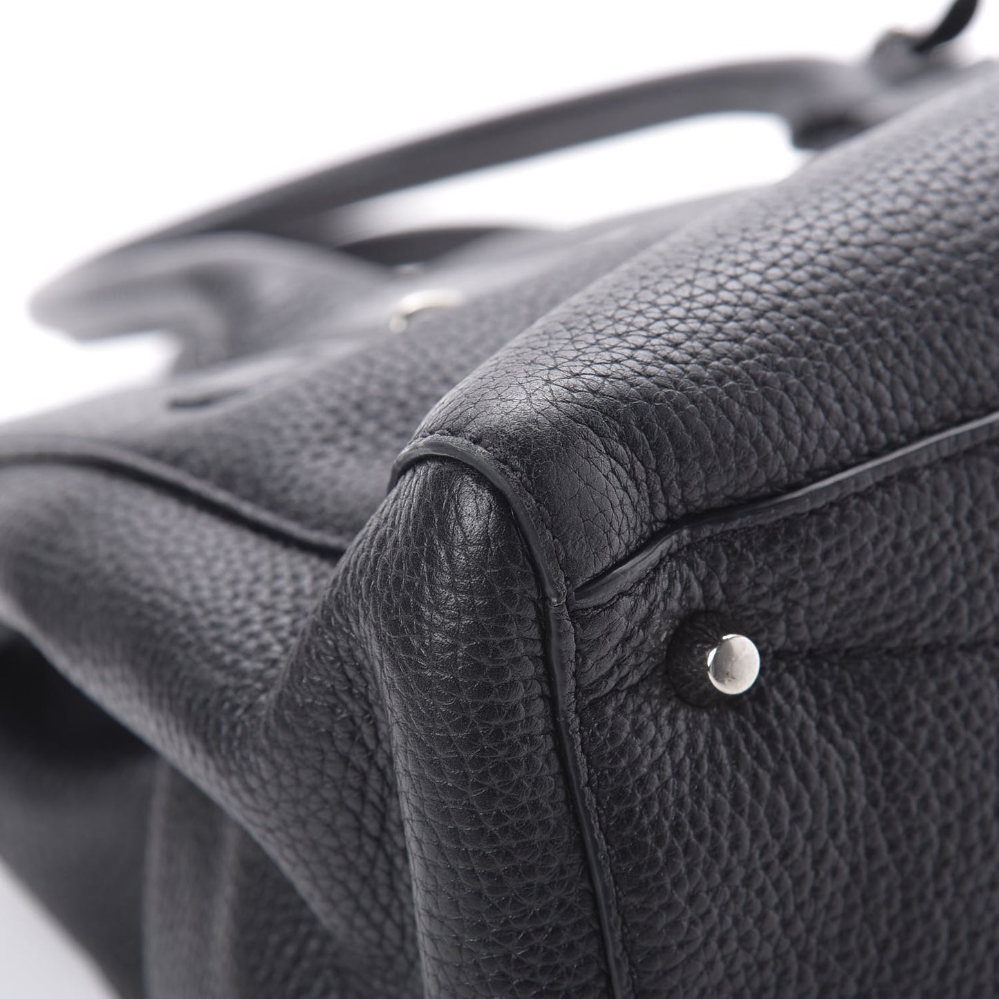 Textured Calfskin Medium Incognito Satchel Black