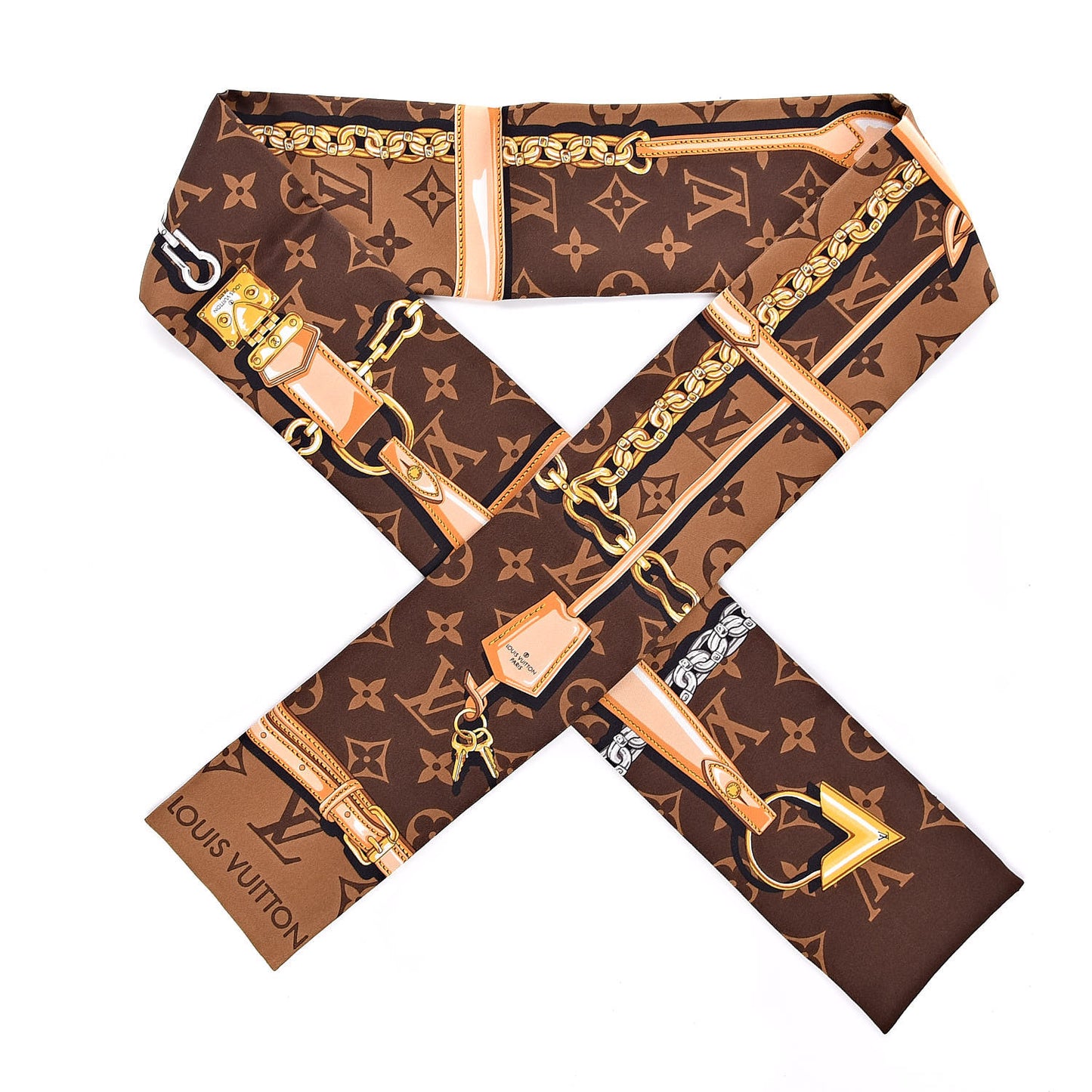 Silk Monogram Confidential Bandeau Brown