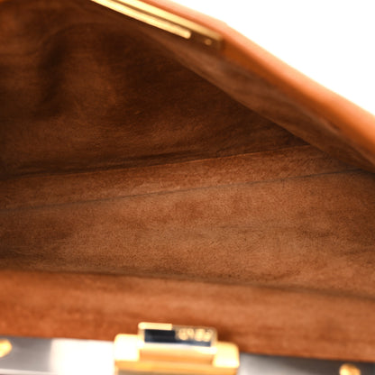 Fendi Goatskin Snakeskin Medium Peekaboo Iconic Satchel Brown 6 of 11