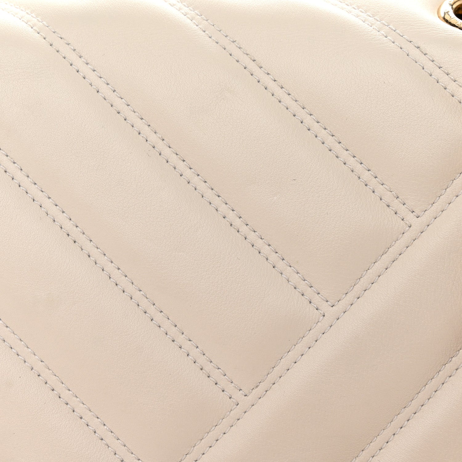 Bulgari Calfskin Matelasse Small Serpenti Cabochon Shoulder Bag White 9 of 11
