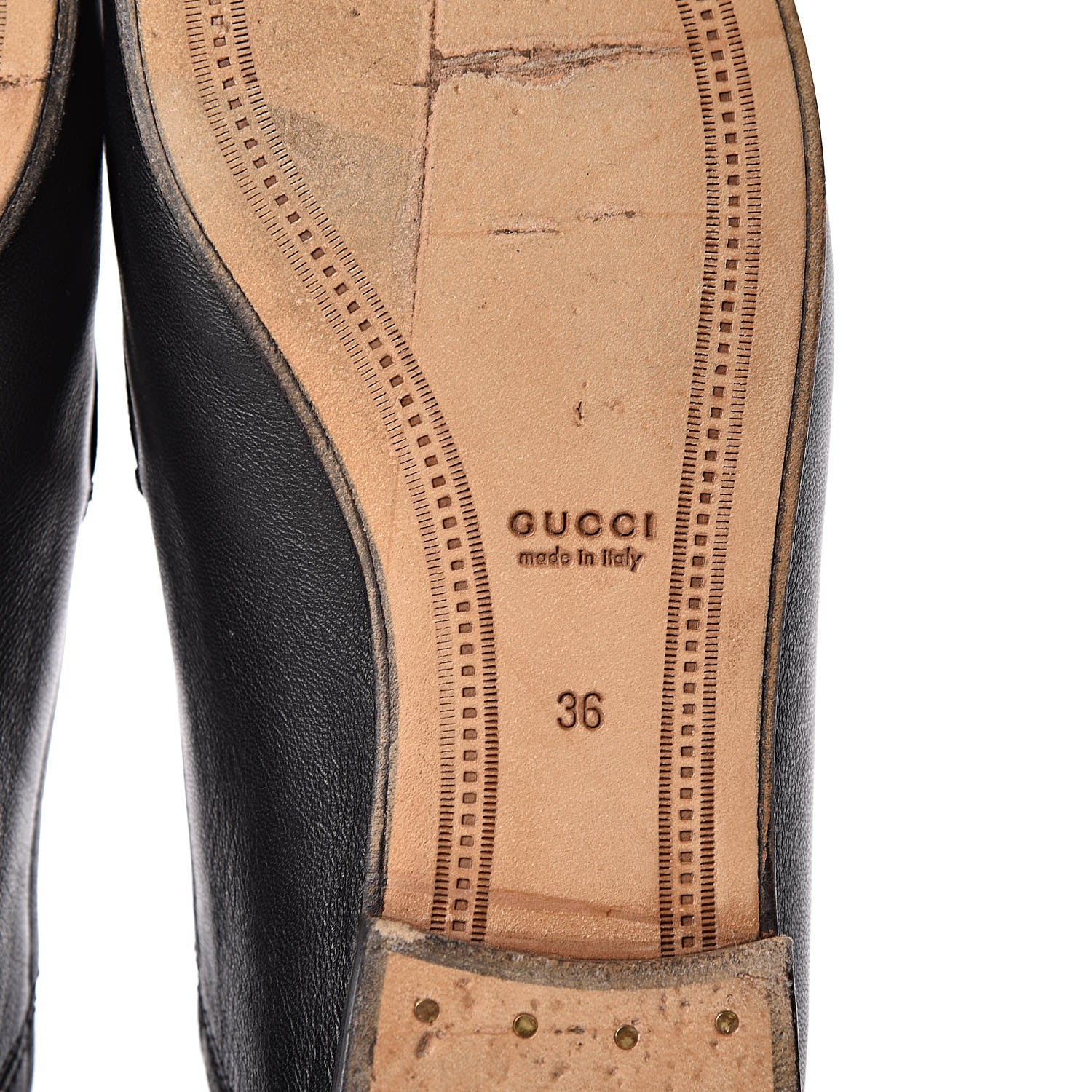 Gucci Lambskin Womens Brixton Horsebit Loafers 36 Black 16 of 16