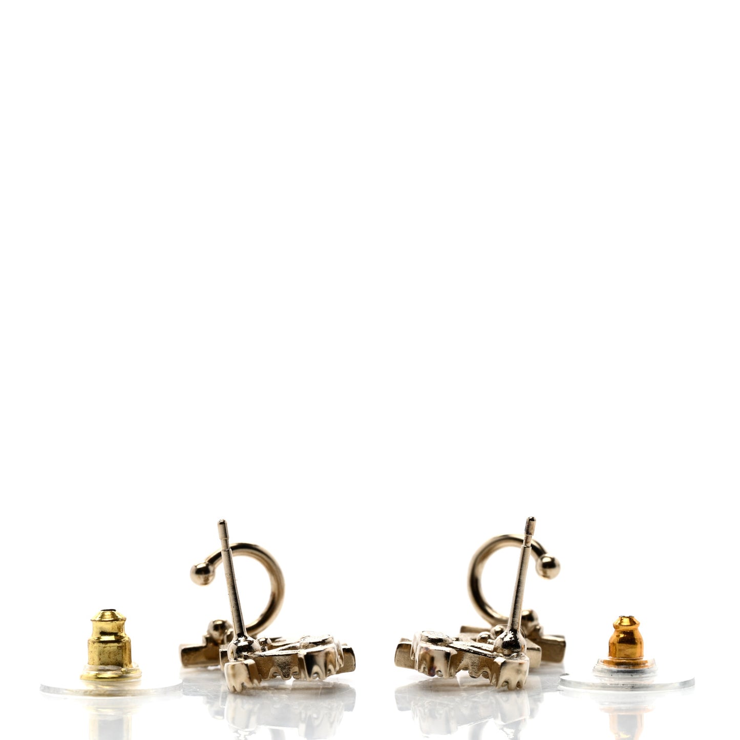 Crystal Star 5 CC Earrings Gold