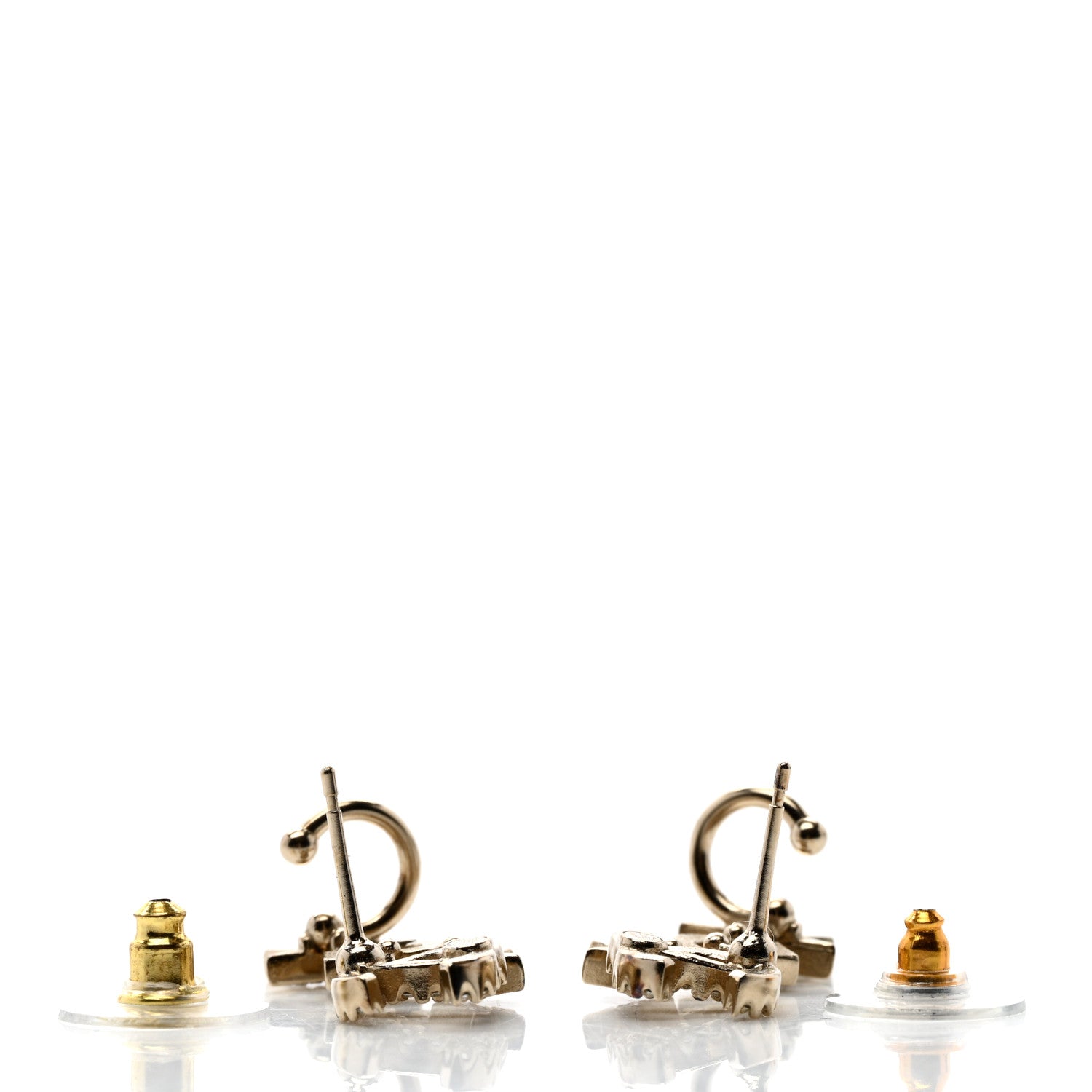 Chanel Crystal Star 5 CC Earrings Gold 3 of 4