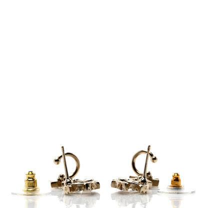 Chanel Crystal Star 5 CC Earrings Gold 3 of 4