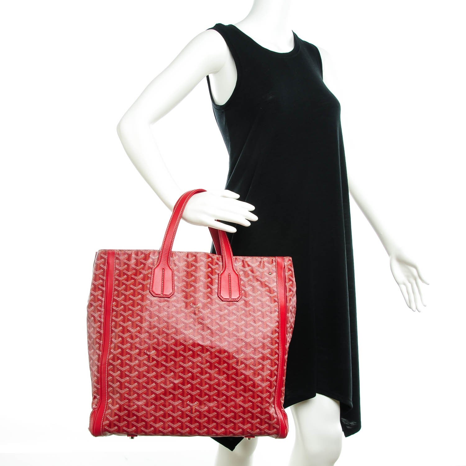 Goyard Goyardine Voltaire Tote Red 2 of 9