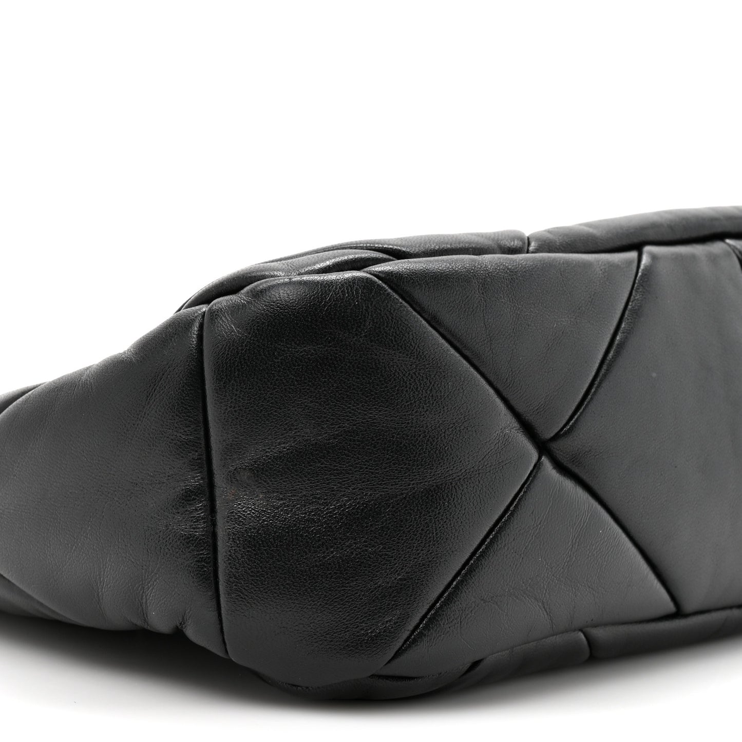 Nappa Triangle Quilted Patchwork System Bag Black