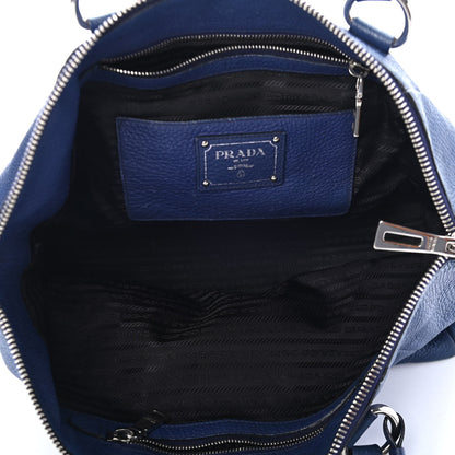Prada Vitello Daino Double Handle Satchel Inchiostro 4 of 4