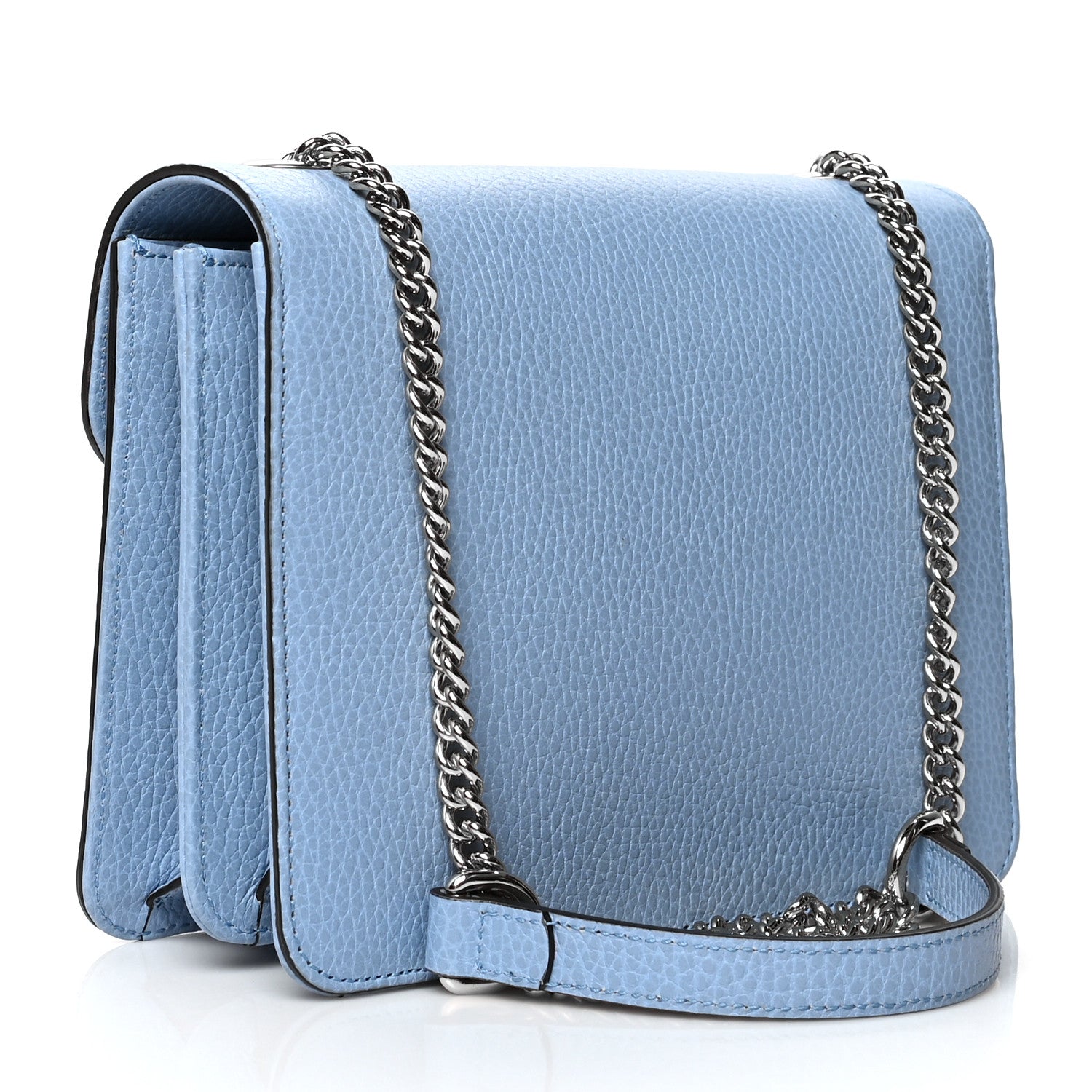 Gucci Dollar Calfskin Small Interlocking G Shoulder Bag Mineral Blue 3 of 11