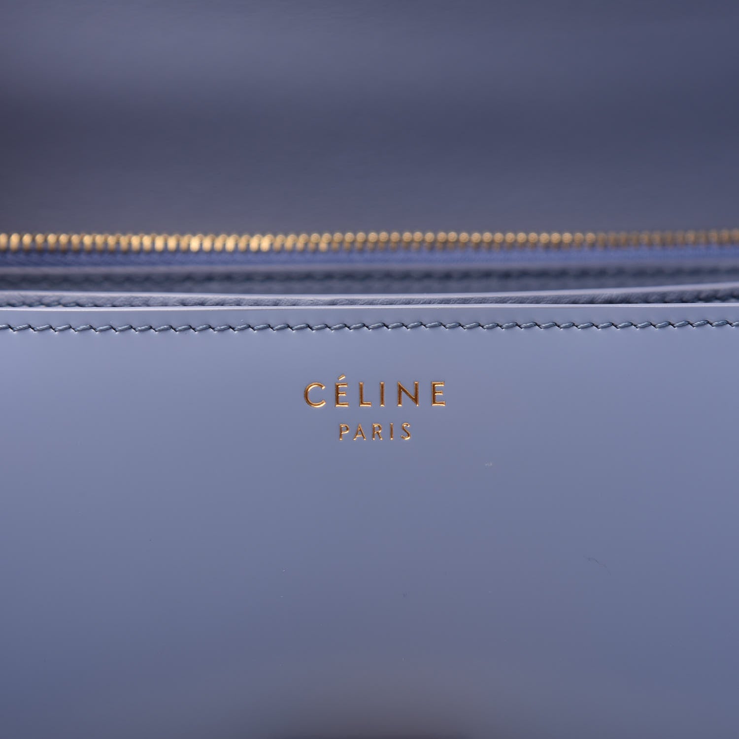 Celine Spazzolato Calfskin Medium Classic Box Flap Bag Porcelain 6 of 9