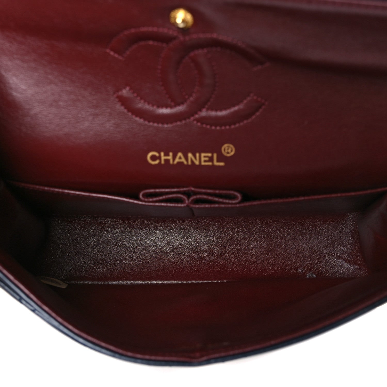 Chanel Lambskin Quilted Medium Double Flap Navy 6 of 10