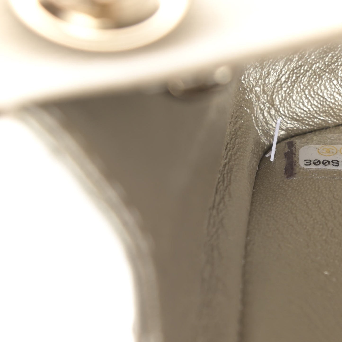 Metallic Aged Calfskin Quilted 2.55 Reissue Mini Flap Light Gold