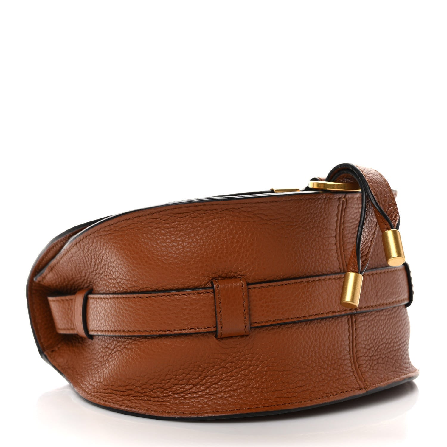 Chloe Calfskin Mini Marcie Round Crossbody Bag Tan 4 of 9