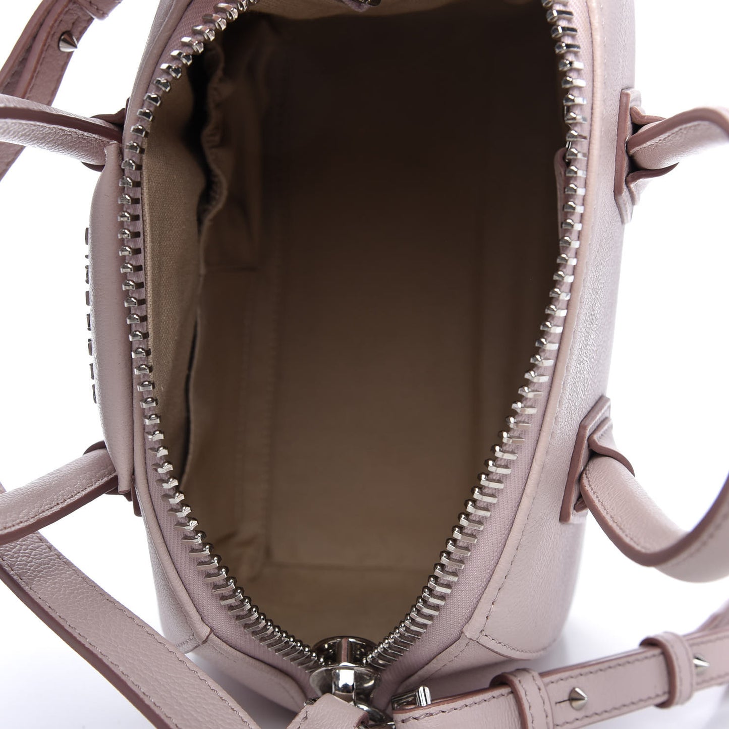 Sugar Goatskin Mini Antigona Pale Pink