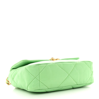 Chanel Lambskin Quilted Medium Chanel 19 Flap Green 4 of 11