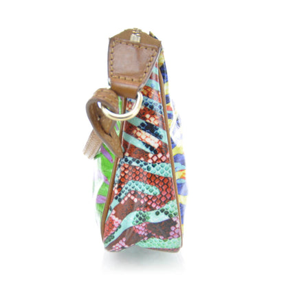 Jimmy Choo Glazed Canvas Exotic Print Clutch 6 of 11