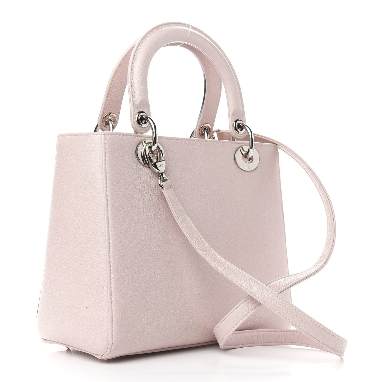 Deerskin Floral Printed Medium Lady Dior Pink