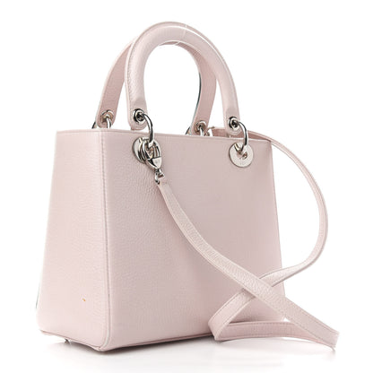 Christian Dior Deerskin Floral Printed Medium Lady Dior Pink 2 of 10