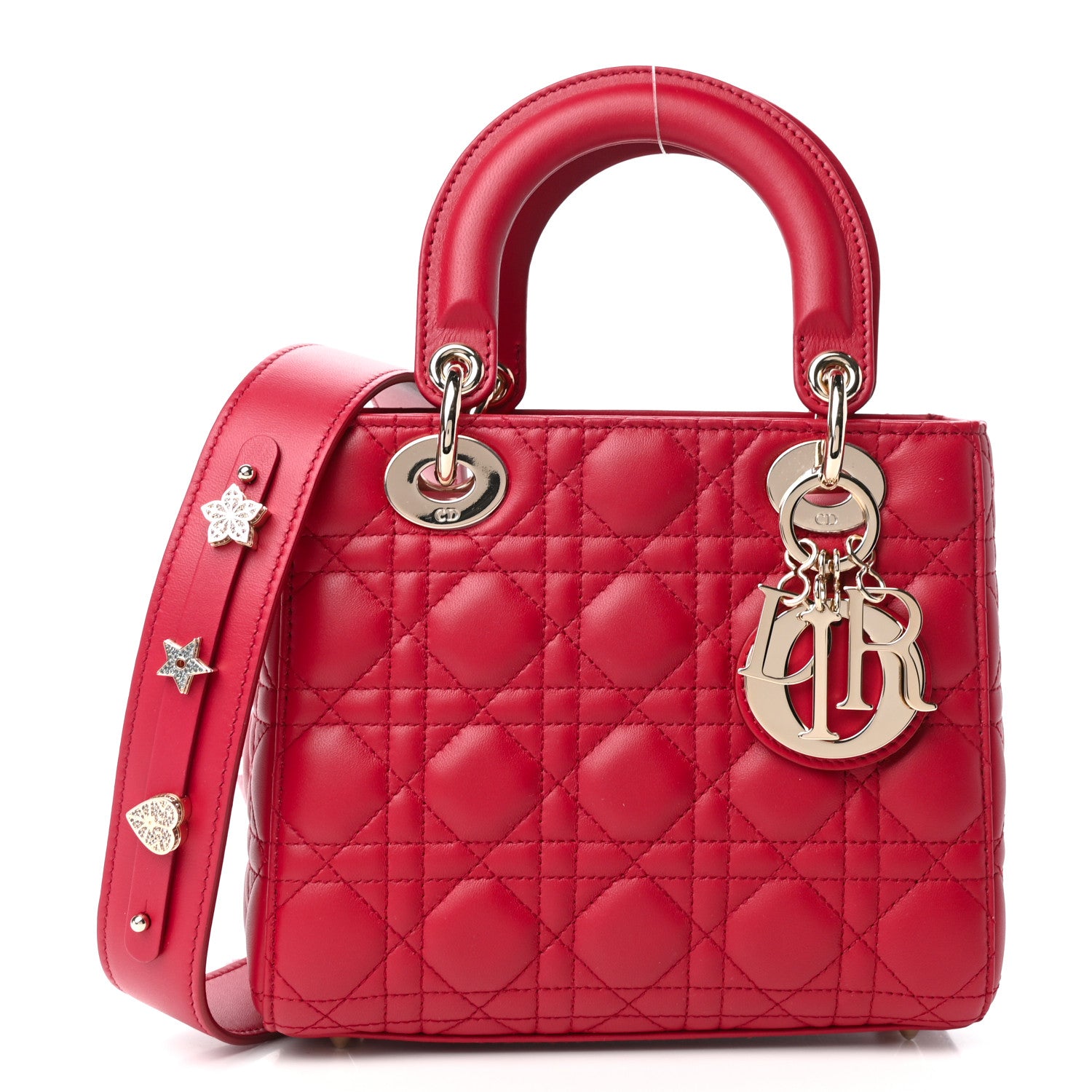 Christian Dior Lambskin Cannage Small My ABCDior Lady Dior Red 1 of 11