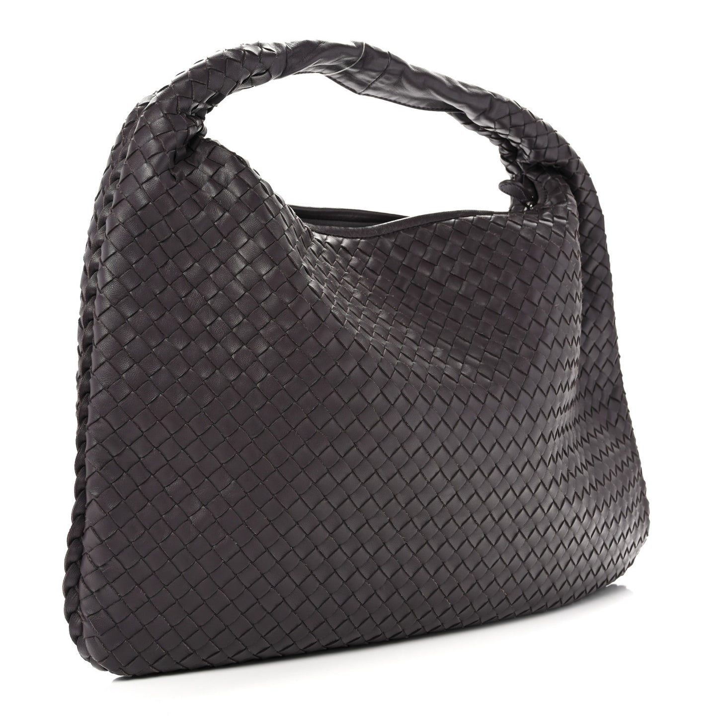Nappa Intrecciato Large Veneta Hobo Ebano