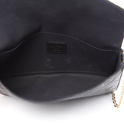 Louis Vuitton Empreinte Pochette Felicie Chain Wallet Black 4 of 10