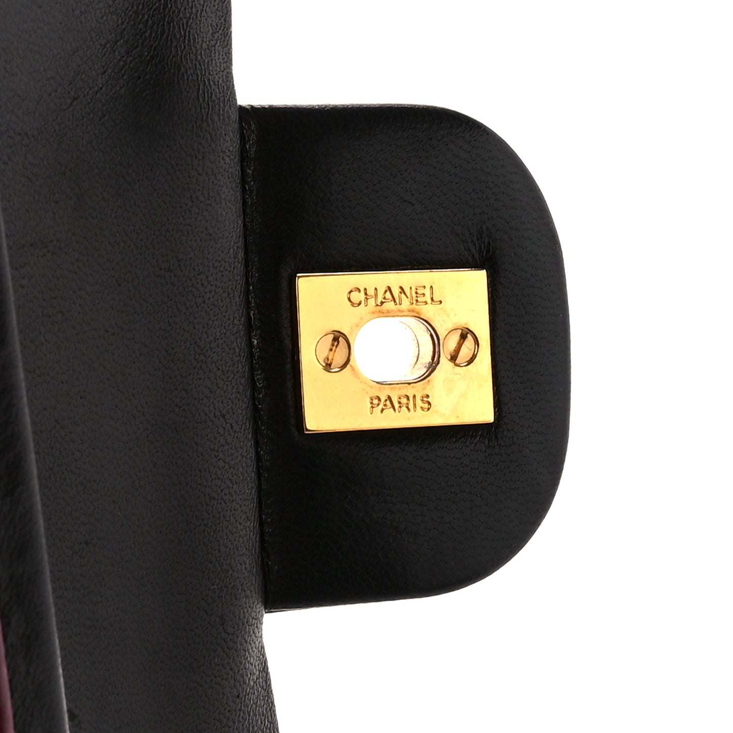 Lambskin Quilted Small Double Flap Black