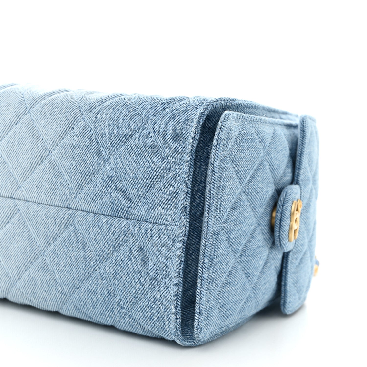 Chanel Washed Denim Quilted Small Chanel 25 Handbag Blue 10 of 11