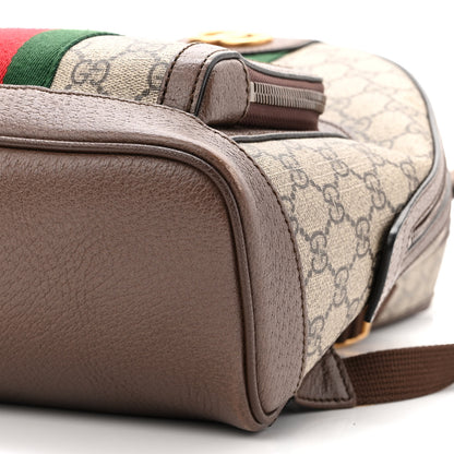 Gucci GG Supreme Monogram Calfskin Web Small Ophidia Day Backpack Beige Ebony New Acero 10 of 10