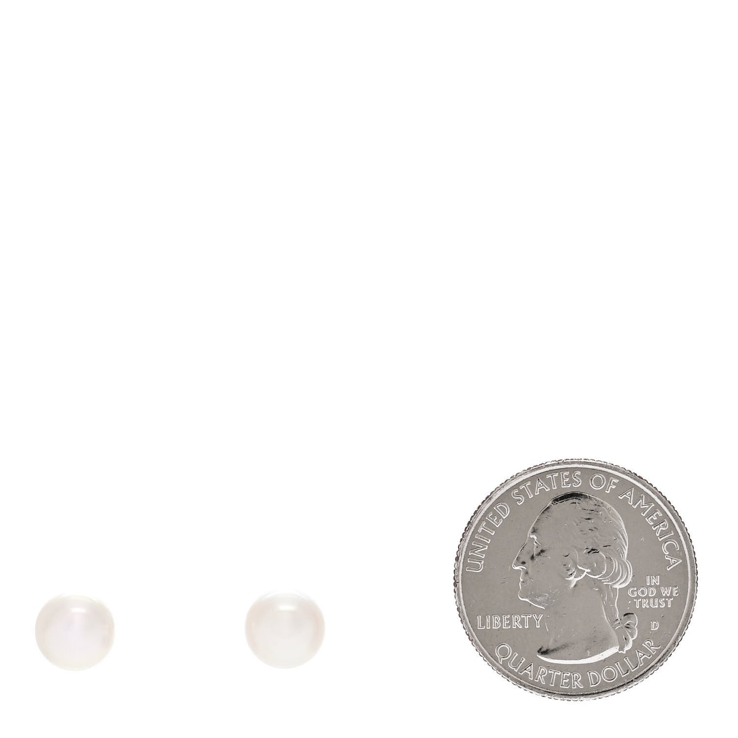 18K White Gold Akoya Pearl 7.5-8mm Stud Earrings