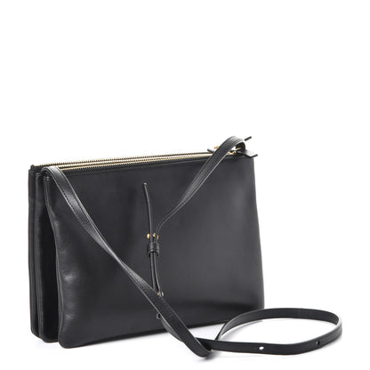 Celine Lambskin Large Trio Crossbody Bag Black 3 of 9