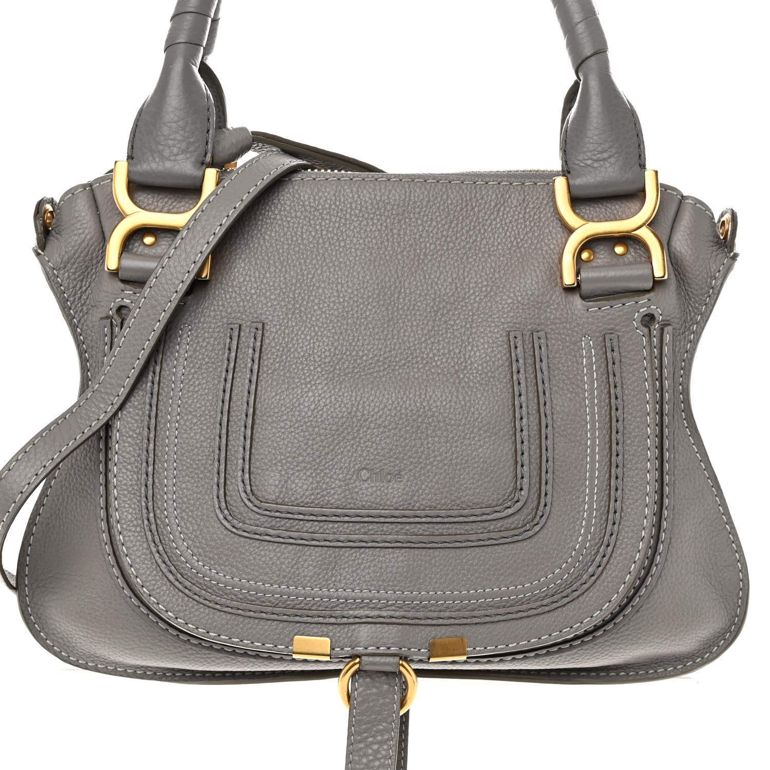 Chloe Calfskin Small Marcie Satchel Cashmere Grey 7 of 10