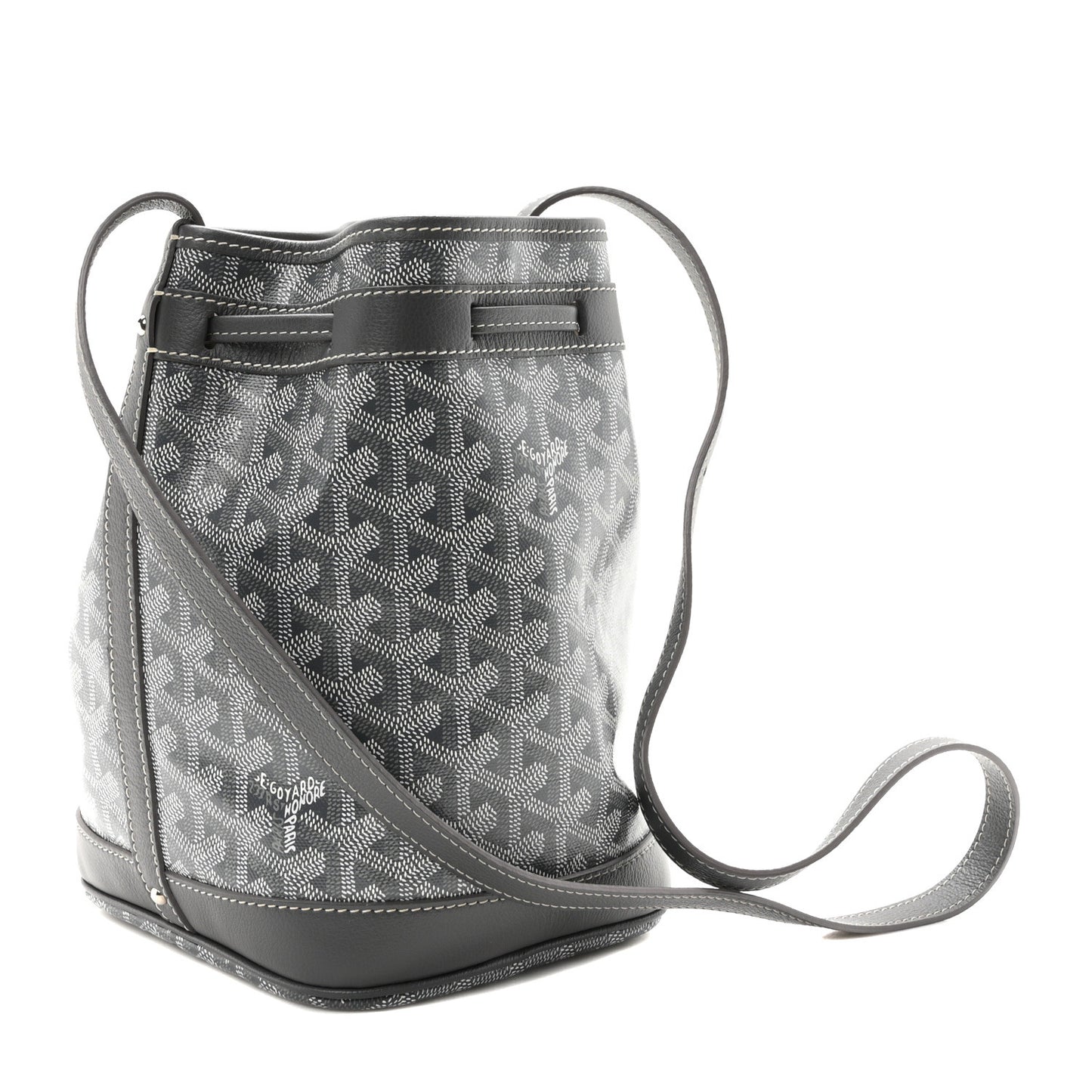 Goyardine Petit Flot Bucket Bag PM Grey