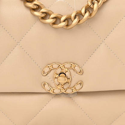 Chanel Lambskin Quilted Medium Chanel 19 Flap Beige 8 of 11