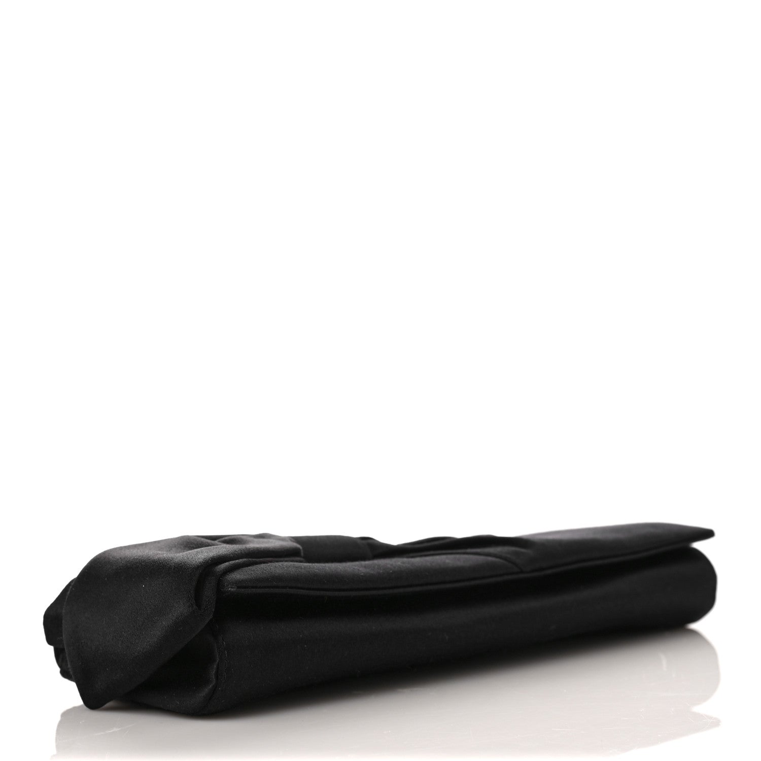 Christian Louboutin Satin Bow Clutch Black 4 of 8