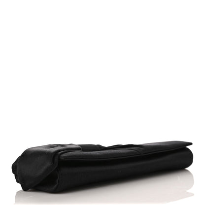Christian Louboutin Satin Bow Clutch Black 4 of 8