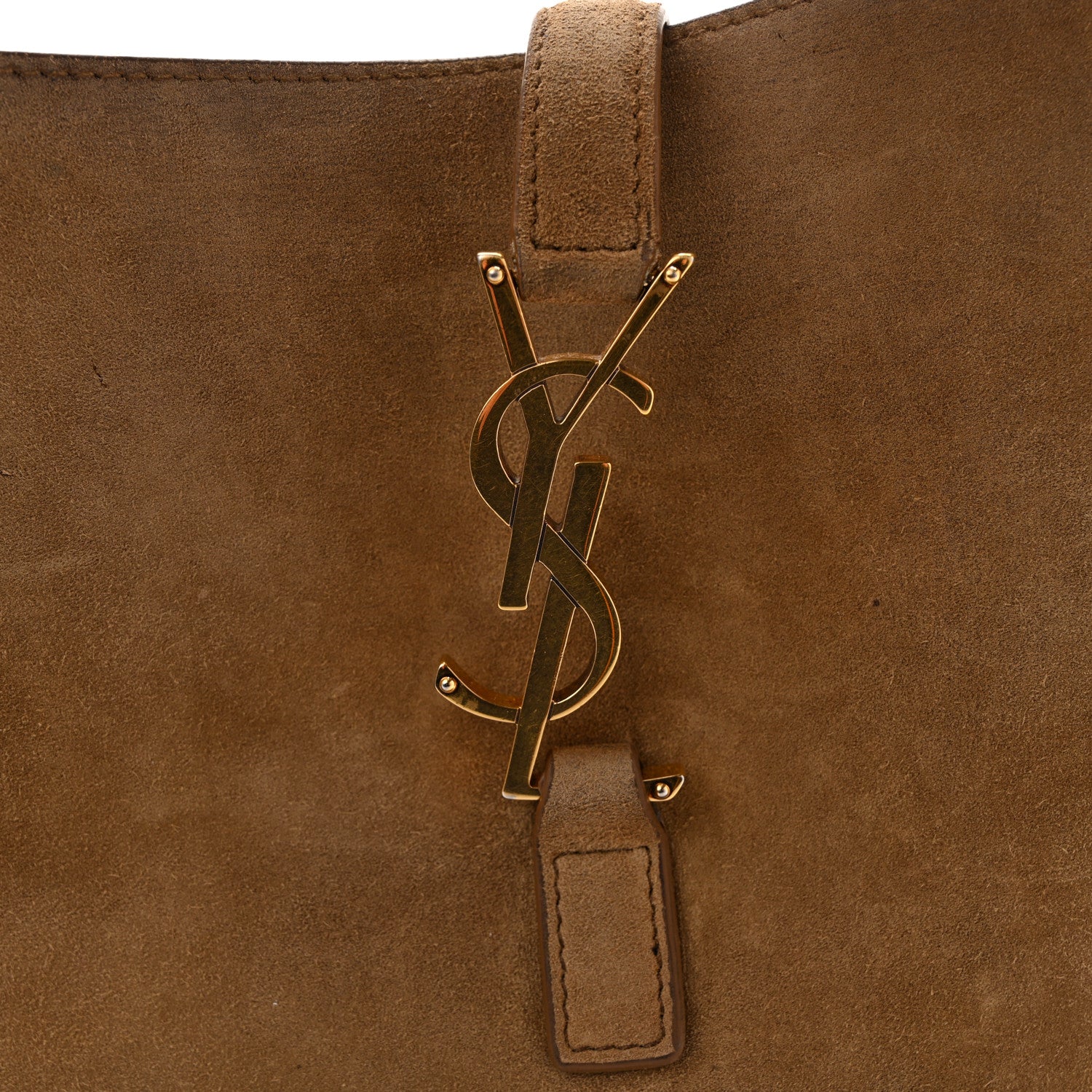Saint Laurent Suede Large Le 5 A 7 Soft Hobo Golden Leaf 12 of 17