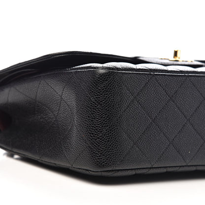 Chanel Caviar Quilted Jumbo Double Flap Black 10 of 12