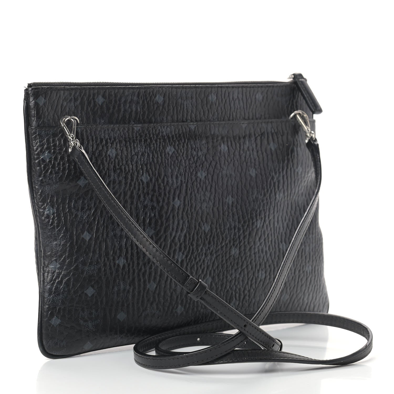 MCM Visetos Crossbody Pouch Black 3 of 13