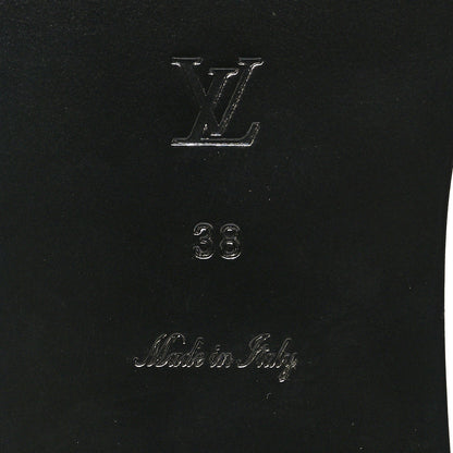 Louis Vuitton Monogram Wild At Heart Lock It Flat Mule 38 Black 8 of 9