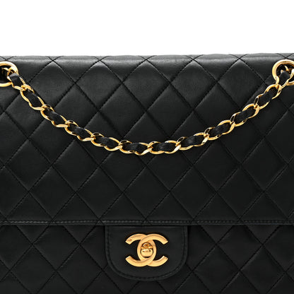 Chanel Lambskin Quilted Medium Double Flap Black 8 of 10