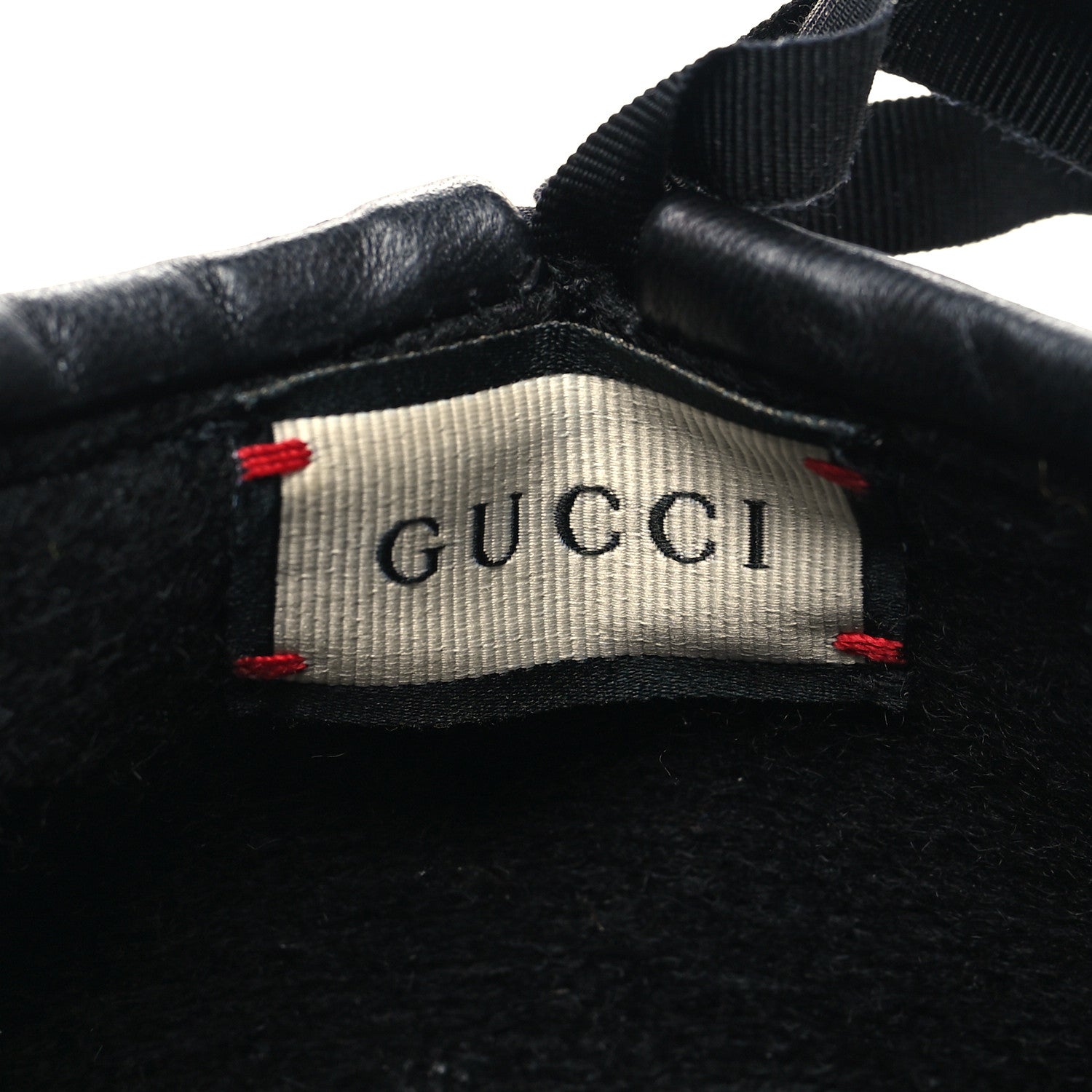 Gucci Felt Embroidered GG Patch Beret Hat M Black 8 of 8