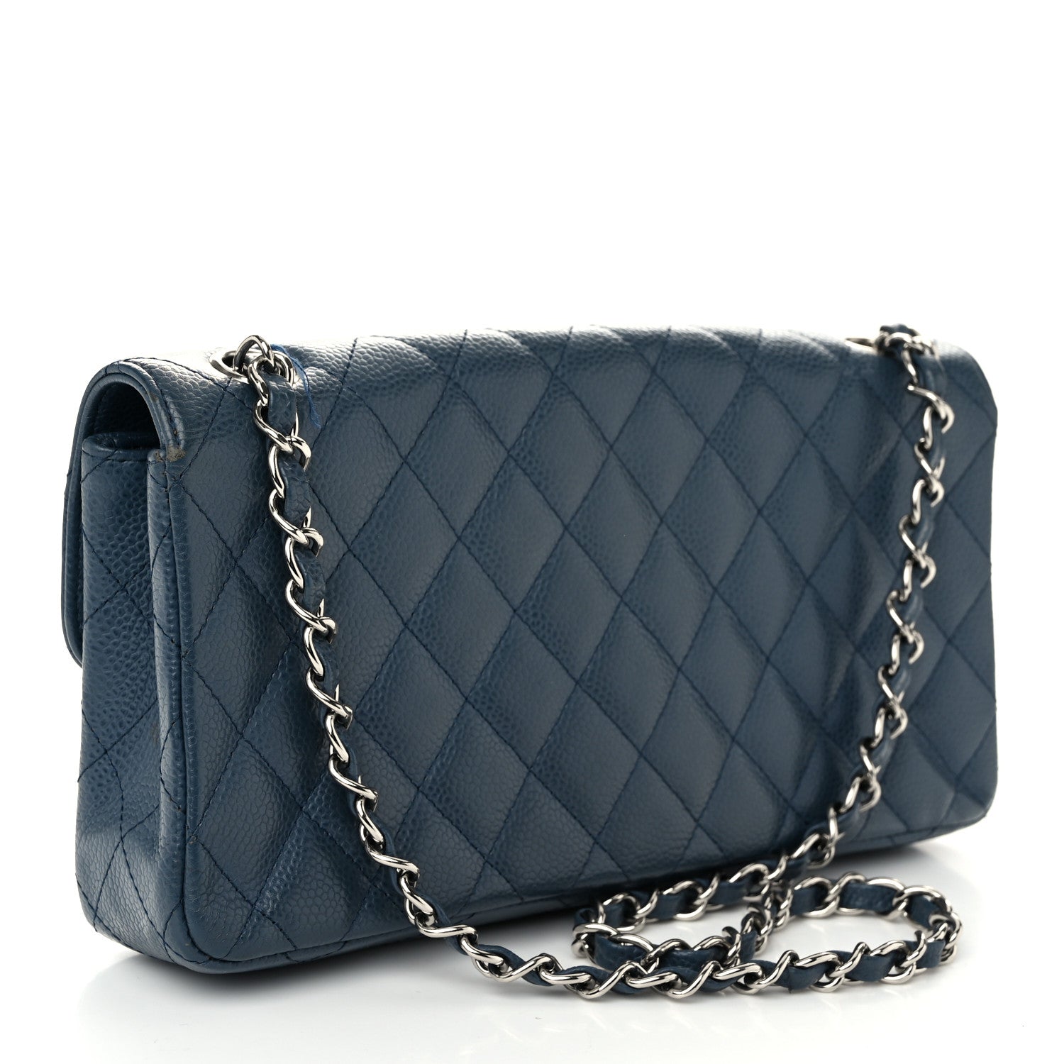 Chanel Caviar East West Flap Blue 3 of 13