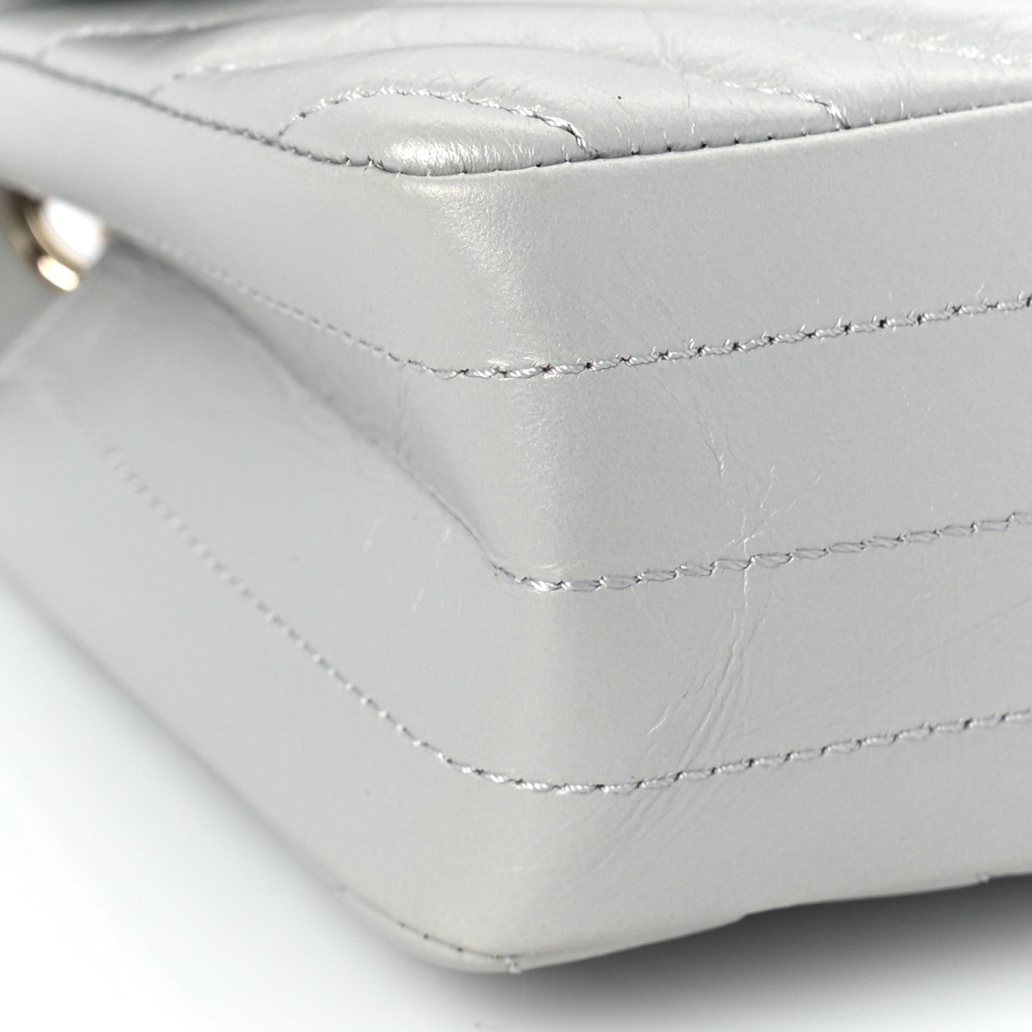 Chanel Metallic Aged Calfskin Chevron Quilted 2.55 Reissue Mini Flap Silver 8 of 9