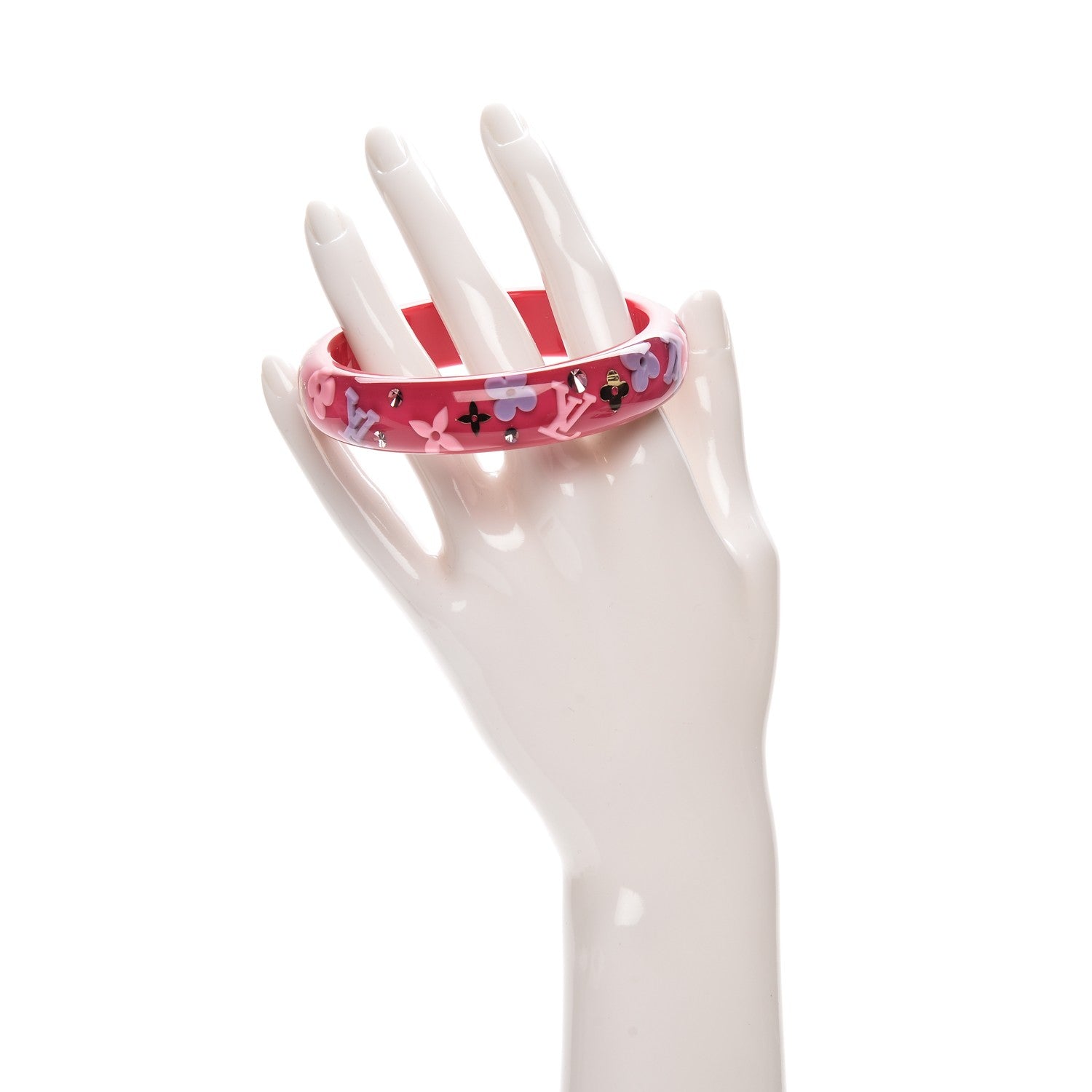 Louis Vuitton Resin Swarovski Medium Inclusion Bracelet GM Rose Pop 2 of 4